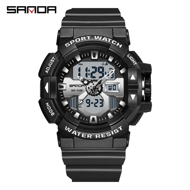 SANDA - Men's Sports Watches, Quartz, Military, Water Resistant, S-Shock, Male