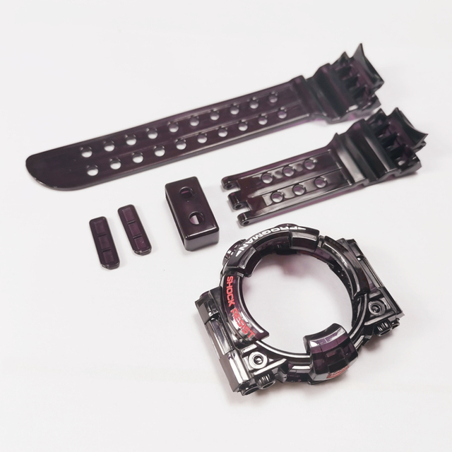 Ice transparent silicone rubber GWF1000 watch strap and case set sport waterproof strap GWF-1000 set 6 colors