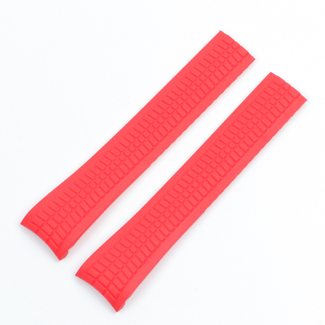 21mm Colorful Silicone Rubber Watchband for Batik Strap for Aquanaut Philips Series 5164a 5167a Watch Band Butterfly Buckle