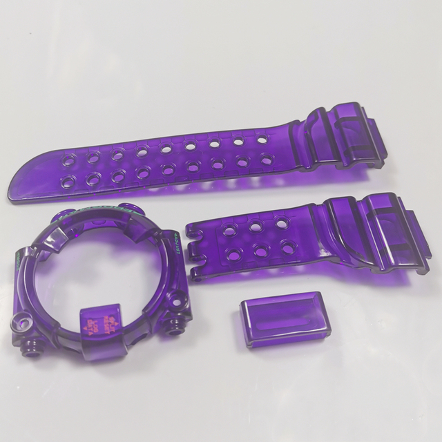 DW8200 Ice Transparent Silicone Rubber Watchband and Bezel Transparent Watchband Cover with Tools Wholesale Dropshipping