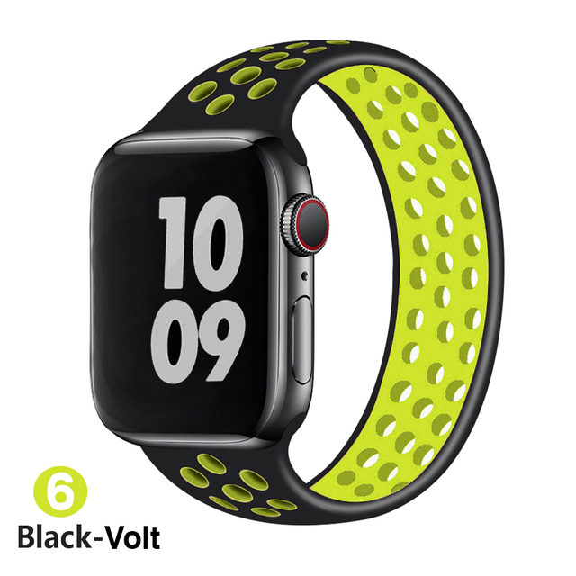 Silicone Elastic Solo Loop Strap For Apple Watch Band 44mm 40mm 38mm 42mm 41mm 45mm Applewatch IWatch 7 6 5 4 3 2 1 SE Bracelet