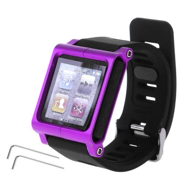 Smart Aluminum Metal Watch Band Wrist Kit Cover Case for Apple iPod Nano 6 6th A06 21 Dropshipping