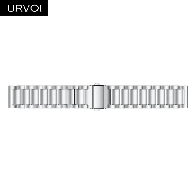 URVOI 3 Rows Band for Galaxy Watch Active Strap Stainless Steel Fold Over Clasp Quick Release Durable Wristwatches 4 Colors 42 46mm