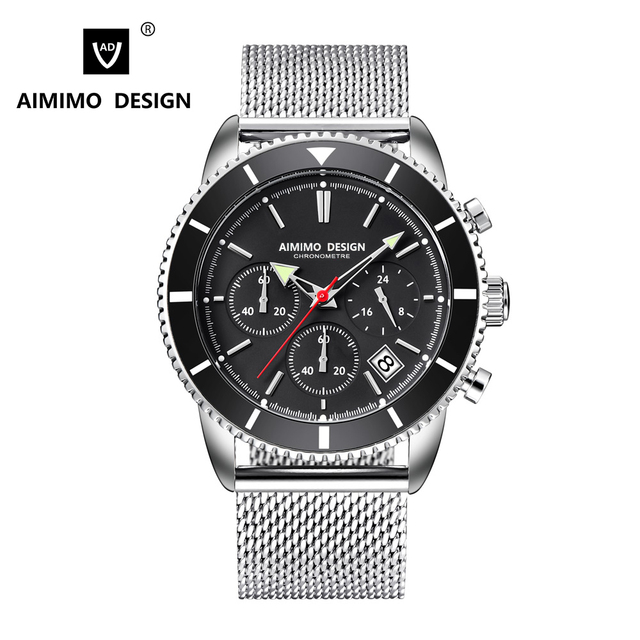 Men's Watch Automatic Date Japanese Watch Movement Quartz Watches 30M Waterproof Wristwatches Chronograph Watch Relogio Masculino