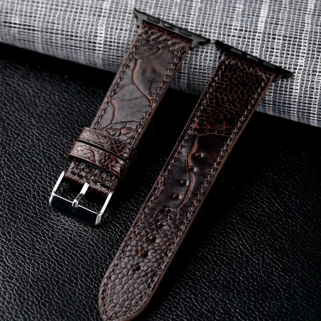 South African Ostrich Foot Leather Watchband Suitable For iwatch 44 42 40 4145mm Apple Watch Bracelet Handmade Genuine Leather