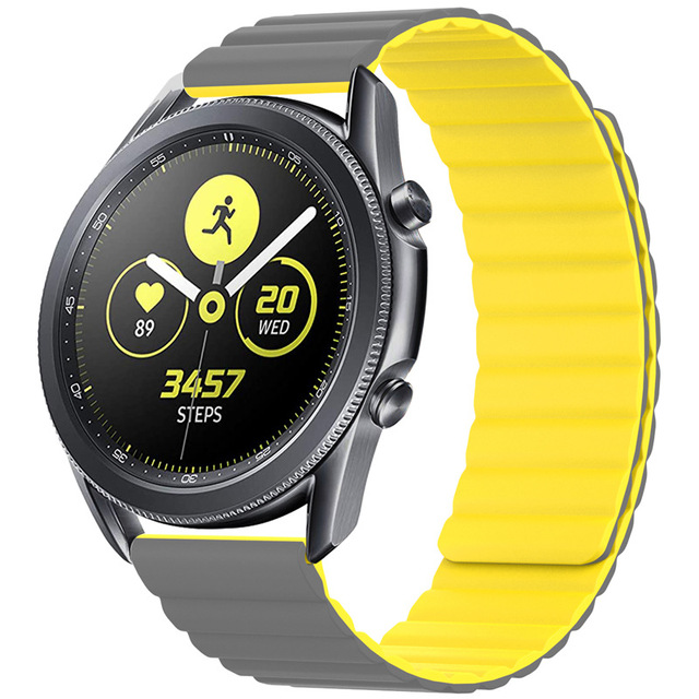 Silicone Strap For Samsung Galaxy Watch 3 Active 2 Huawei Watch 3/GT/GT2 Replacement Strap With Magnetic Buckle For Amazfit GTR