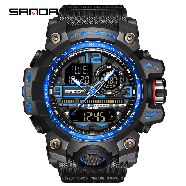 Digital Watch Men Sport Electronic Watches LED Male Wrist Watch for Men Watch Waterproof Wristwatch Famous Brand SANDA Clock 3133