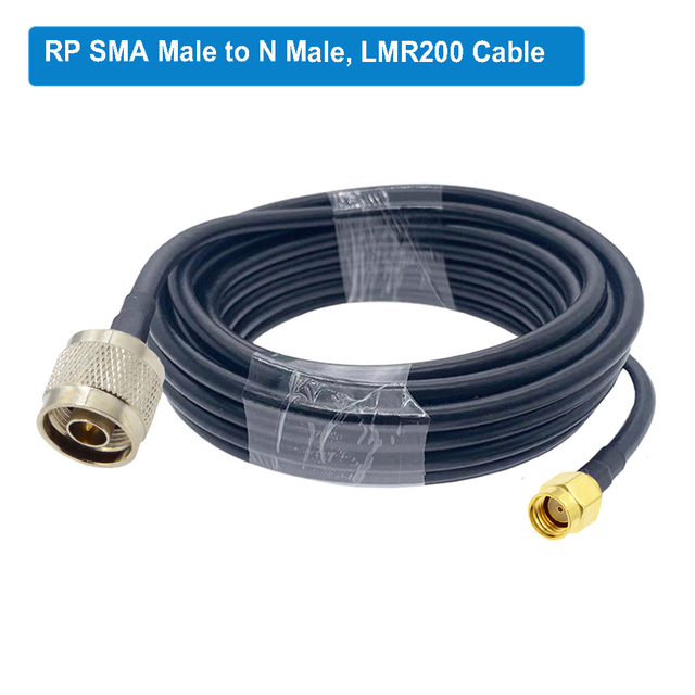 LMR200 RP-SMA Male to N Female Bulkhead Low Loss Coax Cable RF Extension Jumper for 4G LTE Wireless Router Gateway Celluloradio