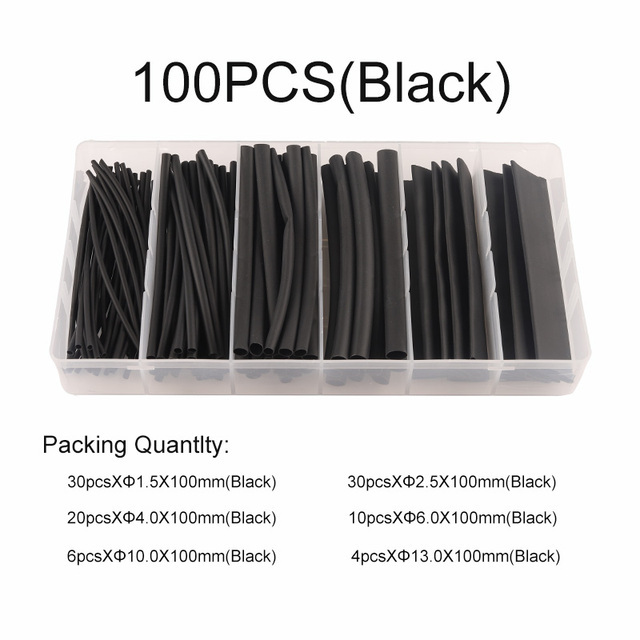 Assorted Polyolefin Boxed Heat Shrink Tubing Tool Kit Heat Shrink Wire Heat Shrink Wrap Kit