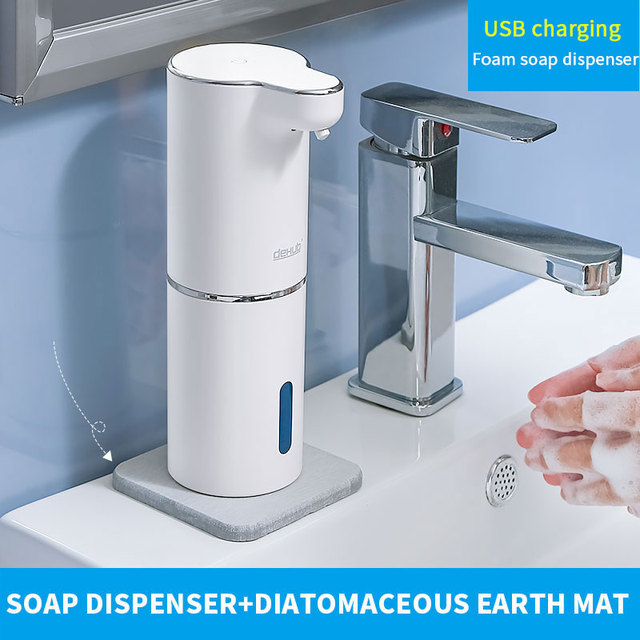 Automatic Foaming Soap Dispenser Bathroom Smart Hand Washer With USB Charging White High Quality ABS Material