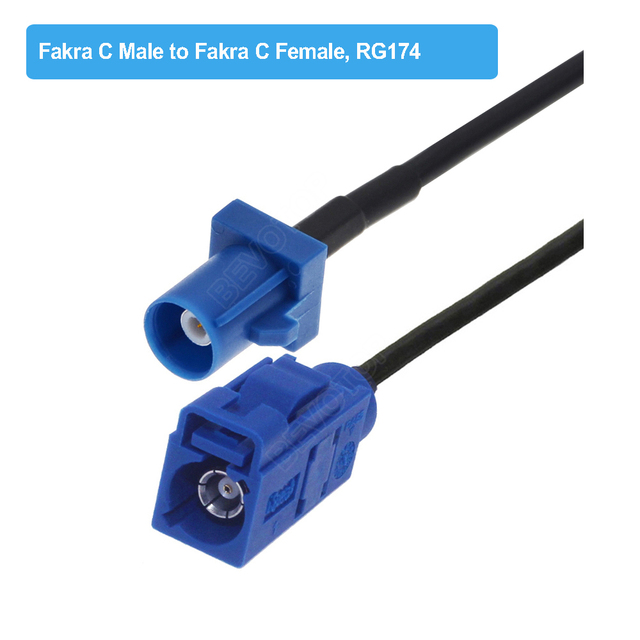 Blue Fakra C RAL 5005 Male Female RG174 Cable GPS Antenna Extension Cord RF Coaxial Pigtail For Car GPS Navigation