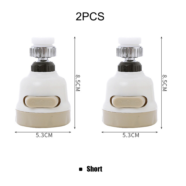 3 Ways Faucet Aerator 360 Degree Rotating Flexible Water Saving High Pressure Filter Adapter Sprayer Kitchen Accessories