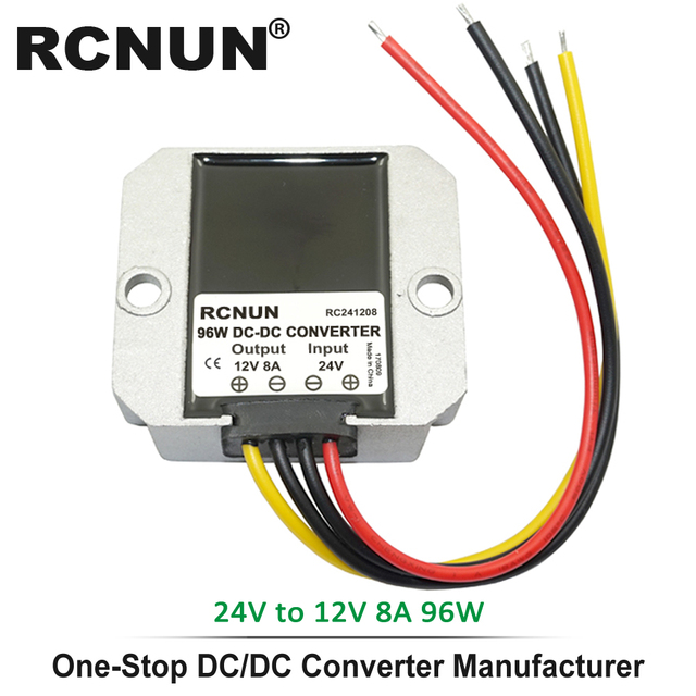 RCNUN - Voltage Converter, 24V to 12V, Voltage Converter, 24V to 13.8V 5A 8A 10A 15A 20A 30A 40 DC