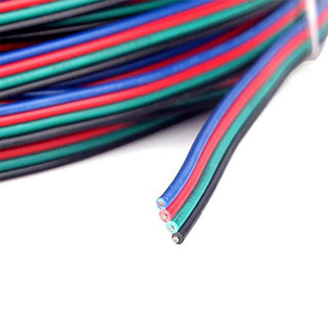 5V~24V 1~100M 2/3/ 4/5Pin 22 AWG Electrical Extension Wire Led Cable Connector For 5050 3528 5630 RGBW RGB CCT LED Strip