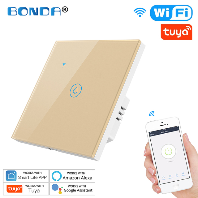 WiFi Smart Switch Water Heater Tuya EU/UK/US/Brazil Standard Luxury Glass Voice Control Touch Alexa Smart Google Home Switches