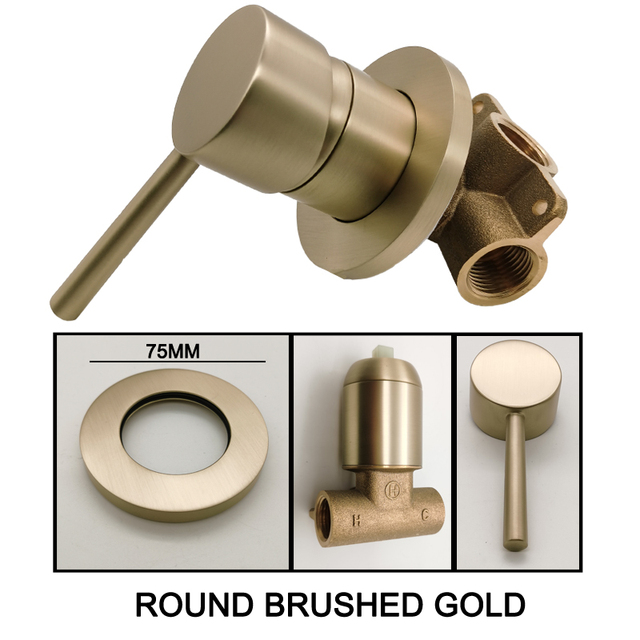 Bathroom Brass Shower Faucet Control Valve Concealed In Wall Mixer For Shower Head Headset Gold Matte Black And Chrome