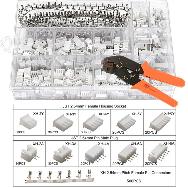 760x 2/3/4/5/6p jumper pitch terminal housing header connector 1500x single row right angle female male pin connector with plier