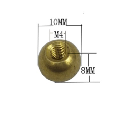 10pcs/lot M3/M4/M5/M6/M10 brass female ball head copper inner teeth ball nut, light cap nut cap, lighting accessories