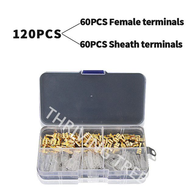 270/135/120pcs 2.8/4.8/6.3mm Insulated Crimp Terminals Seal Electrical Wire Connectors Crimp Terminal Connector Assortment Kit