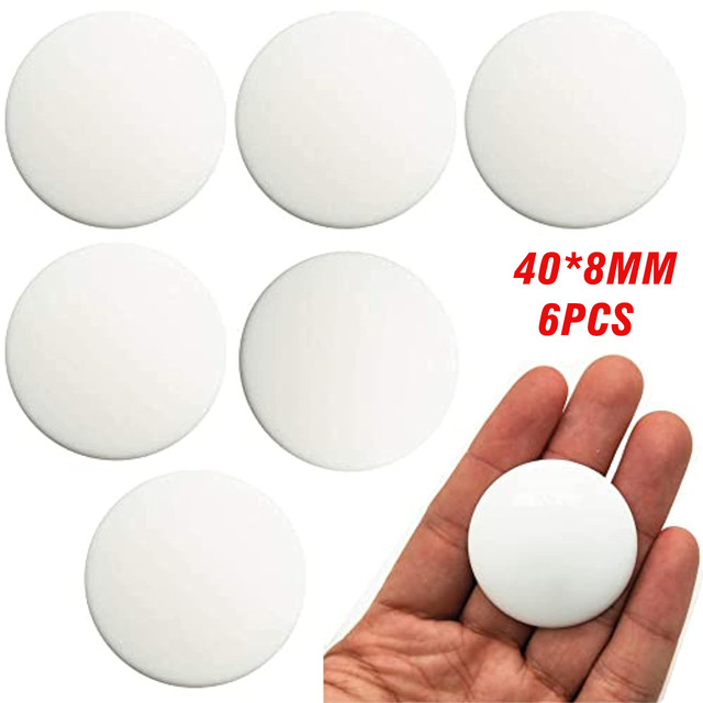 6pcs white door stopper wall protector adhesive transparent self silicone door handle bumper-proof plug muffler non-slip