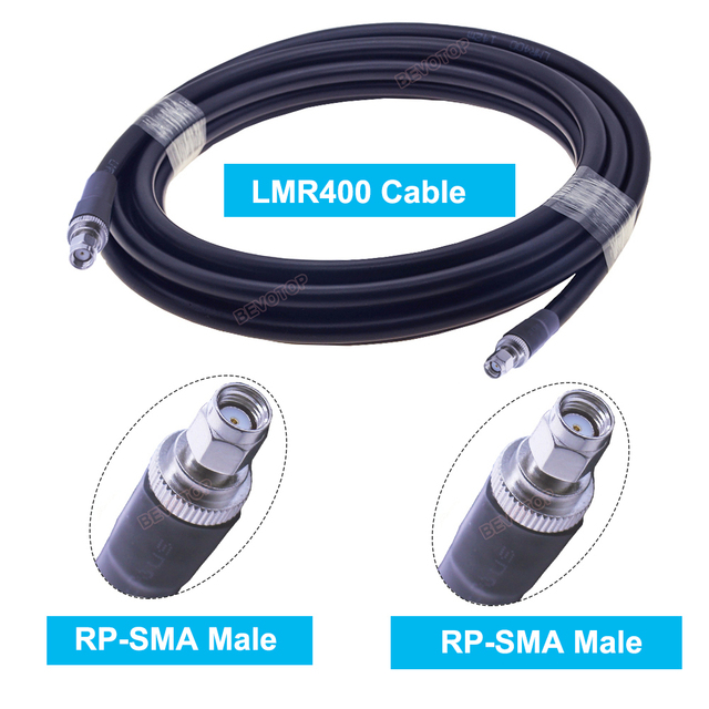 SMA Cable LMR400 SMA Female to RP SMA Male 50 Ohm Low Loss RF Pigtail Adapter WiFi Antenna Extension Cable Signal Booster Jumper