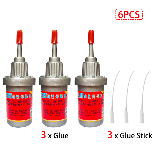 1/2/3pcs Metal Welding Flux Multipurpose Adhesive Super Glue Oily Strong Welding Flux Wood Rubber Raw Glue Welding Flux Glue