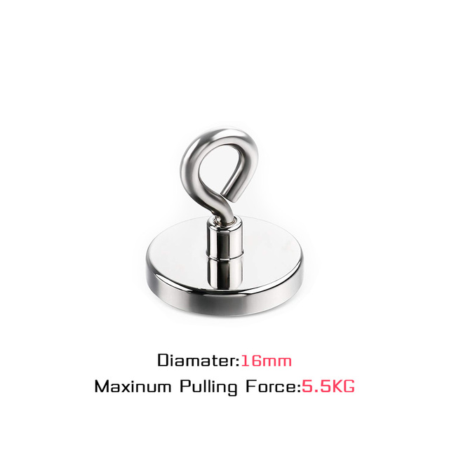 1pc neodymium magnet with ring magnet strong salvage magnet for lake fishing magnetic hook household strong magnetic finder