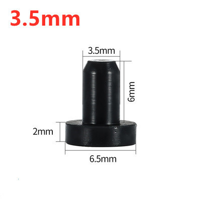 Black White Silicone Rubber Hole Plugs 2.7mm-14mm T Taipei Round Solid Hole Caps High Temperature Seal Stopper Dust Plug
