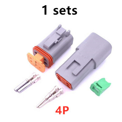 1 set German DT06 DT04 Car Connectors Waterproof Male and Female Butt Plug 2 3 4 6 8 12 Pins 22-16AWG