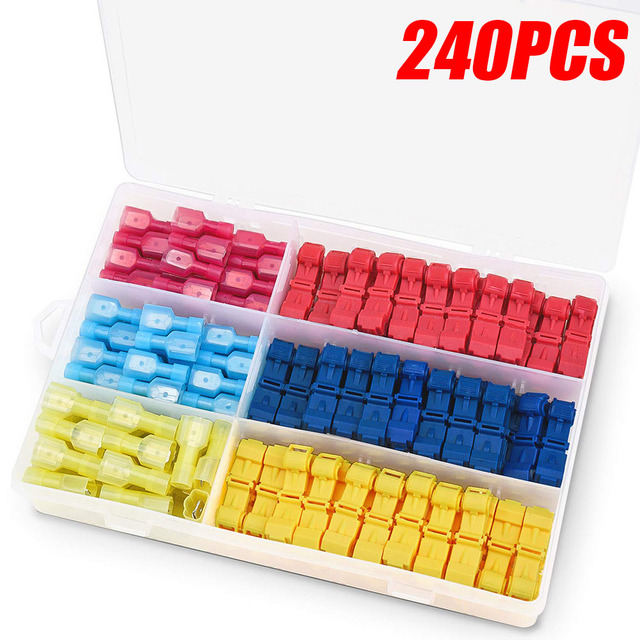 480PCS T-Tap Electric Quick Snap Splice Connector Electrical Cable Connectors Waterproof Lock Wire Terminal Crimp Wire Connector