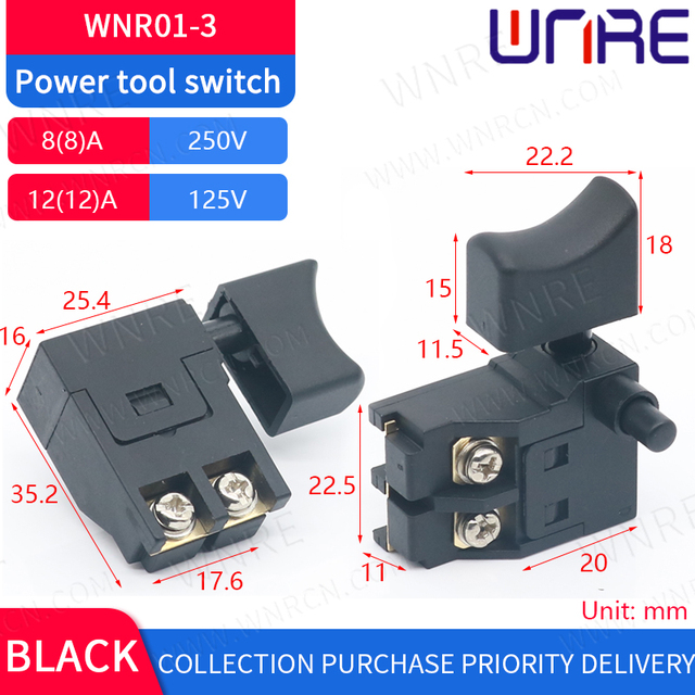 1pc DC 7.2V-24V Electric Drill Control Switch Wireless Trigger Switch With Small Light For Electric Power Tools Drill Switch