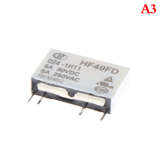 General Purpose Voltage Relay HF49FD-005-1H12 005-1H12 HF49FD DC5V 1H12 4PIN 5A 20x5x12.5mm