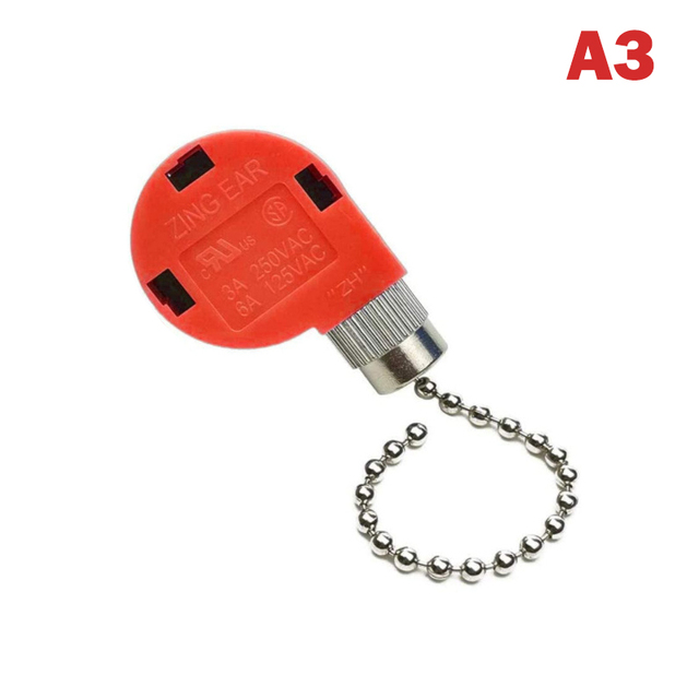 Red Ceiling Fan Switch 3 Speed ​​4 Wire ZE-268S6 Fan Pull Chain Switch Replacement Speed ​​Control Switch