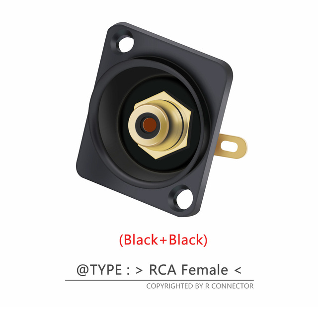 Premium Board Mount RCA Connector Female, Silver RCA Female Socket, Red and White Colors Available, 50 Pieces