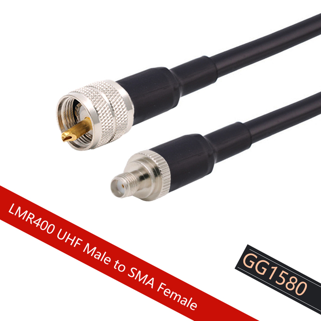 SMA Male to UHF Male PL259 Plug LMR400 Cable 50 Ohm Low Loss RF Coaxial Pigtail WiFi Radio Antenna Extension Jumper Cord