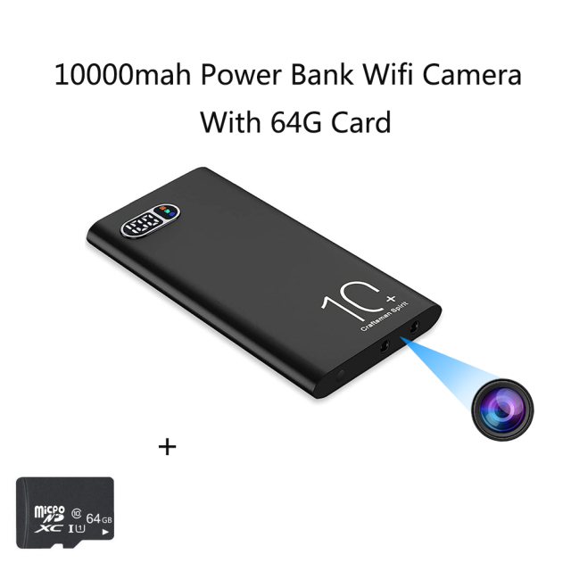 10000mah Outdoors Portable Power Bank Wifi Camera HD 1080P Wireless IP Camera Real-time Live Streaming Video& Audio Recording