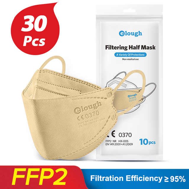 Elough ffp2 mascarillas kn95 certified 4 ply mask reusable face mask fpp2 mascara protective face ffpp2 masque