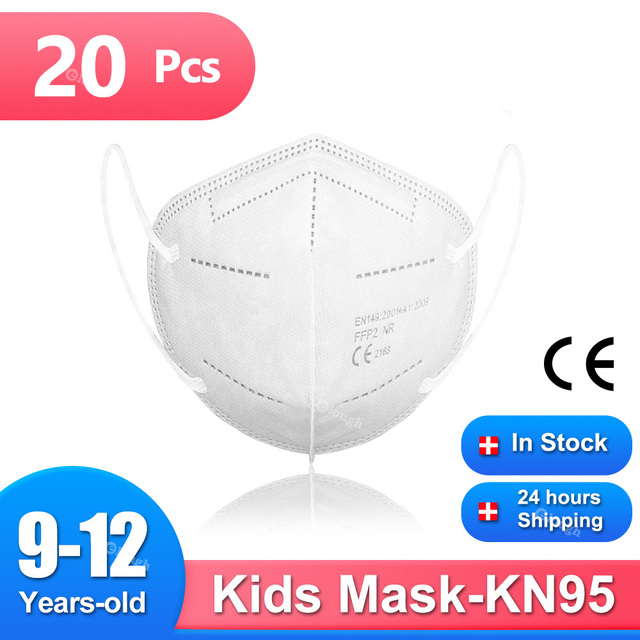 KN95 Mask Mascarillas fpp2 niños 9 a 12 años Respirator Protective CE ffp2 Mask Kids Face Mask Masken ffp 2 approved