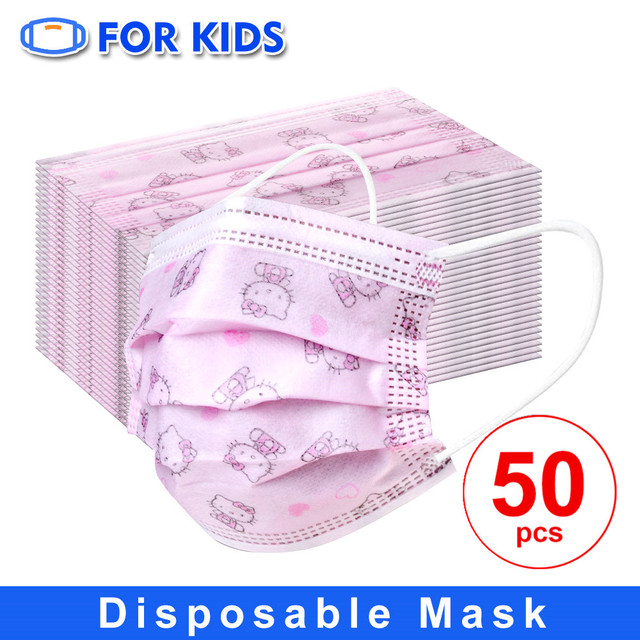 3 ply non woven fabric disposable children's cartoon mask