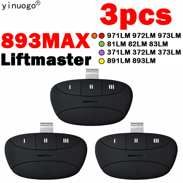 Newest 893MAX Liftmaster Remote Control Garage Door Opener for 371LM 372LM 373LM 971LM 937LM 81LM 83LM 891LM 893LM 953EV 953ESTD