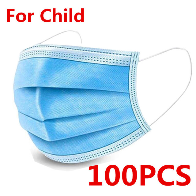 10-200pcs Disposable Kids Baby Masks Christmas Non-woven Face Mask 3 Layer Filter Ply Anti-dust Baby mascarillas quiurgicas