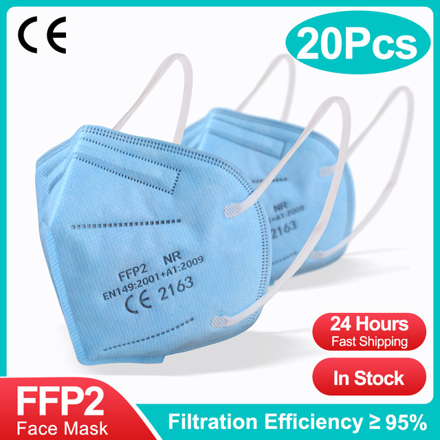 5-100pcs FFP2 Mask Reusable kn95 Masks 5 Layers Face Mask FFP2 Mascarillas Protective Approved Healthy KN95 Blue FPP2 fp3fan