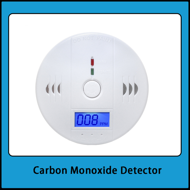 2 in 1 Wireless Carbon Monoxide Detector Smoke Sensors Co-Warner Fire Secor Alarm 85dB Built in Voice Promp Digital LCD Display