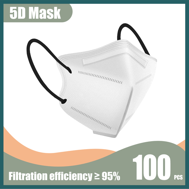 Morandi FFP2 5D Mask KN95 Mascarilla FPP2 homology ada Adult Face Mask 5 Layers Respirator Filter Colorful ffp2masque Protection Mask