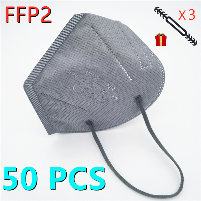 10-100 قطعة FFP2 Mascarillas الأسود الكبار ffp2fan الألوان المعتمدة الجهاز التنفسي fpp2 قناع الوجه Mascherine ffpp2 CE التسليم السريع