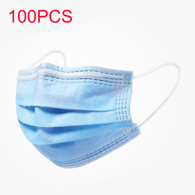 3-layer protective face mask with anti-dust filter for adults disposable