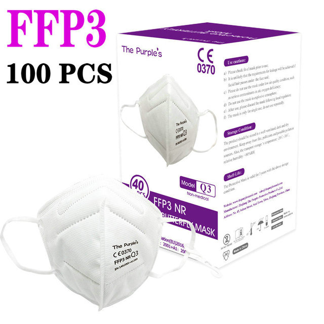 FFP3 Safety Dust Respirator Masks Adult 5 Layers Filter Face Mask Mouth Mask CE FFP2 KN95 Protective Mascarillas