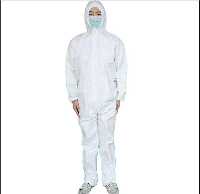 Reusable protective suit coverall solid material suit safety cover labor protection suit anti spit liquid splash protection clothing