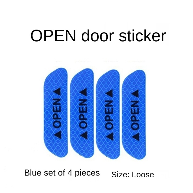 Car Reflective Stickers Safety Warning Stickers Open Door Wheel Eyebrow Rear Bumper Night Anti-scratch Decoration