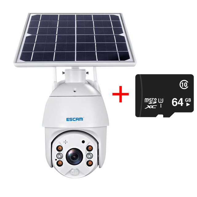 ESCAM QF280 1080p Wifi Version Shell Solar Security Surveillance Camera Waterproof Camera Smart Home Two Way Audio No Battery